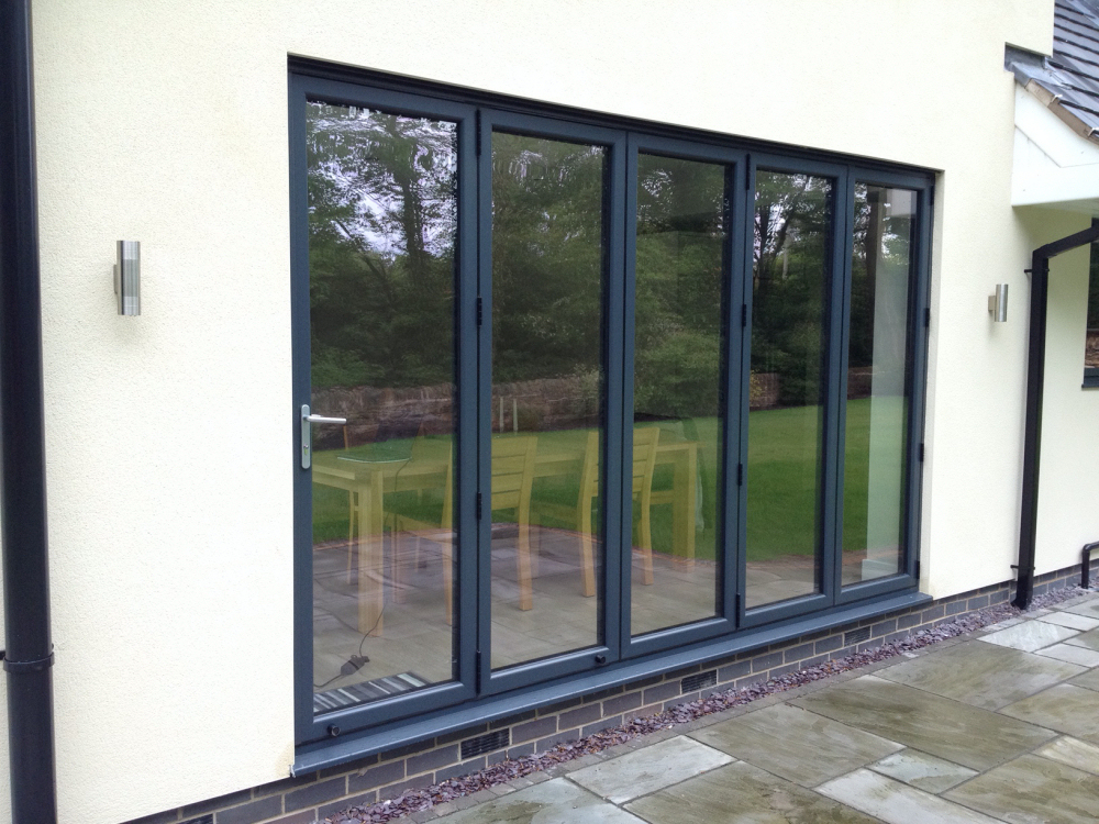 Five Pane Bifold Installed Into A New Extension.